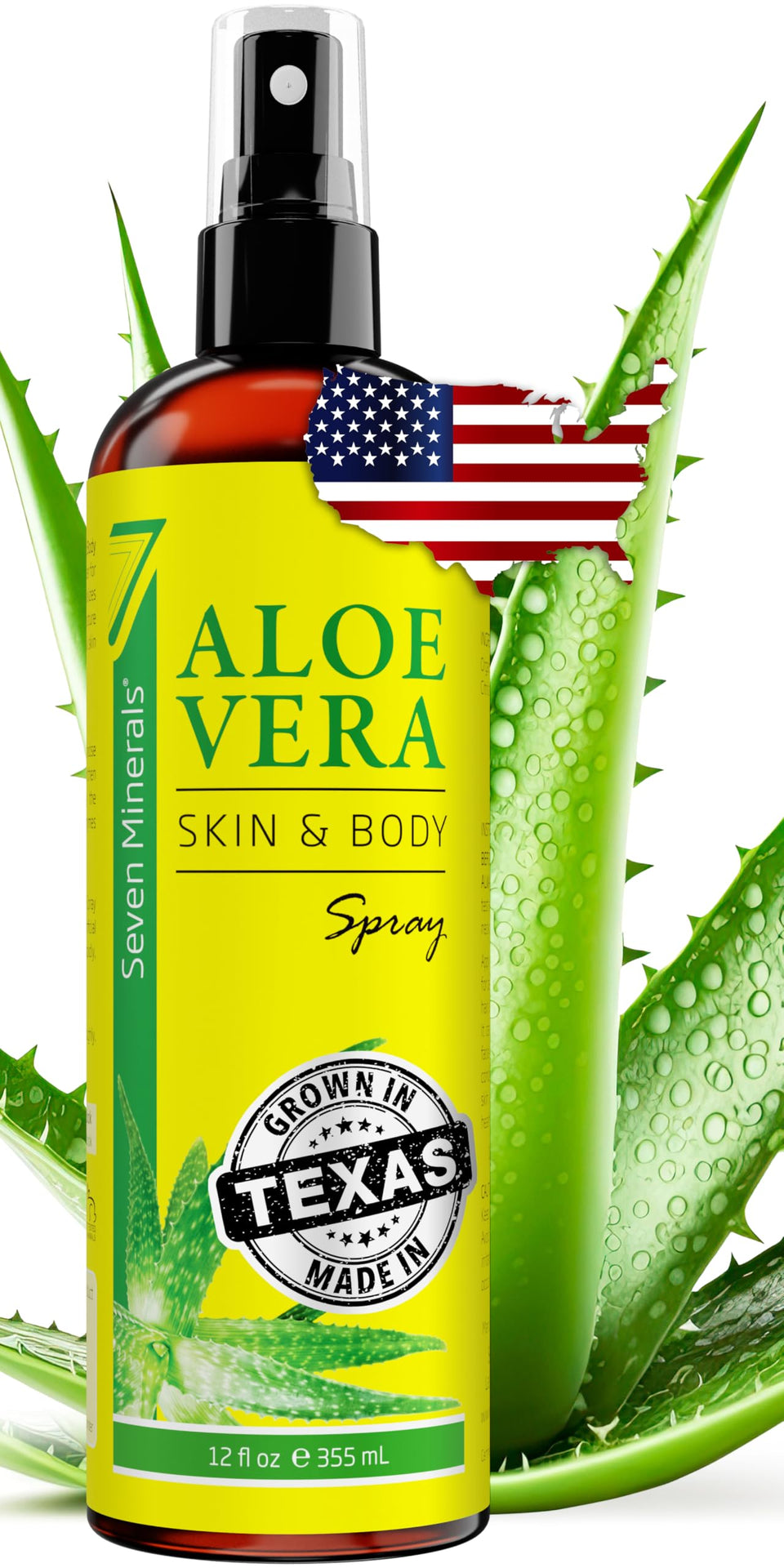 Seven Minerals front packaging showing bottle and label benefits