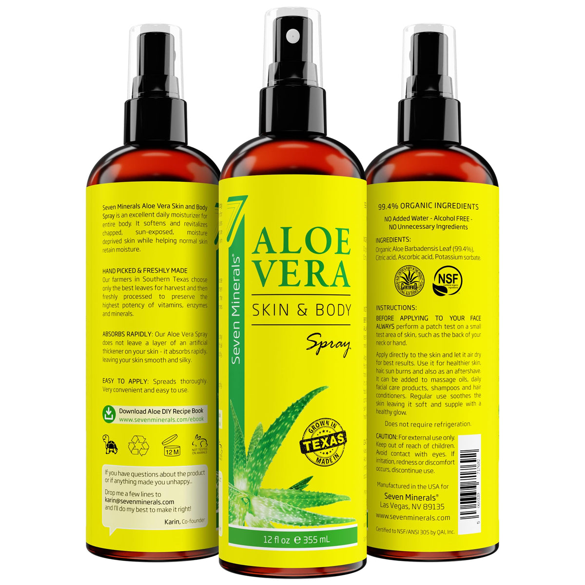 Seven Minerals applied to hair lengths for smooth, lightweight finish