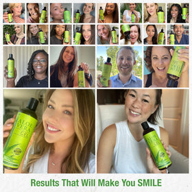 Seven Minerals mixed into hair mask showing conditioning and frizz control