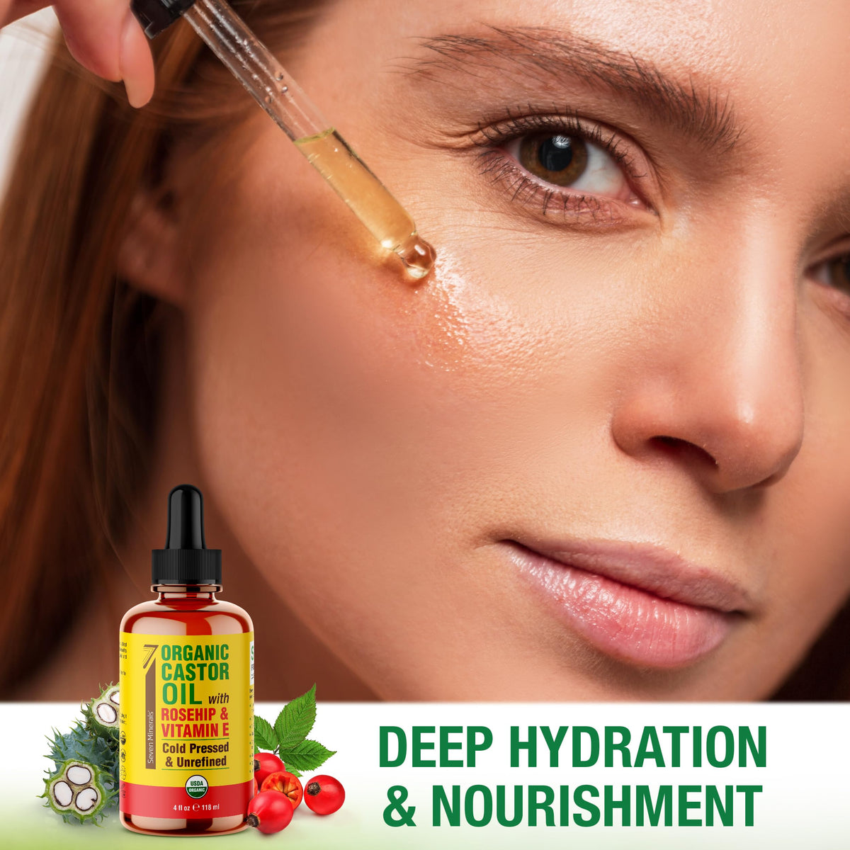 Seven Minerals scalp treatment being massaged into hair roots to hydrate and soothe