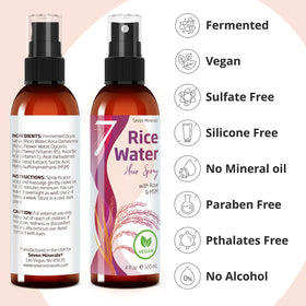 Seven Minerals spray applied to hair roots demonstrating quick refresh benefit