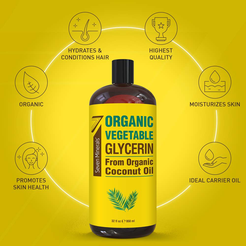 Seven Minerals label close-up highlighting organic coconut source and purity benefit