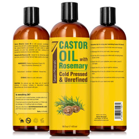 Seven Minerals bottle on bathroom vanity with towels conveying daily self-care use