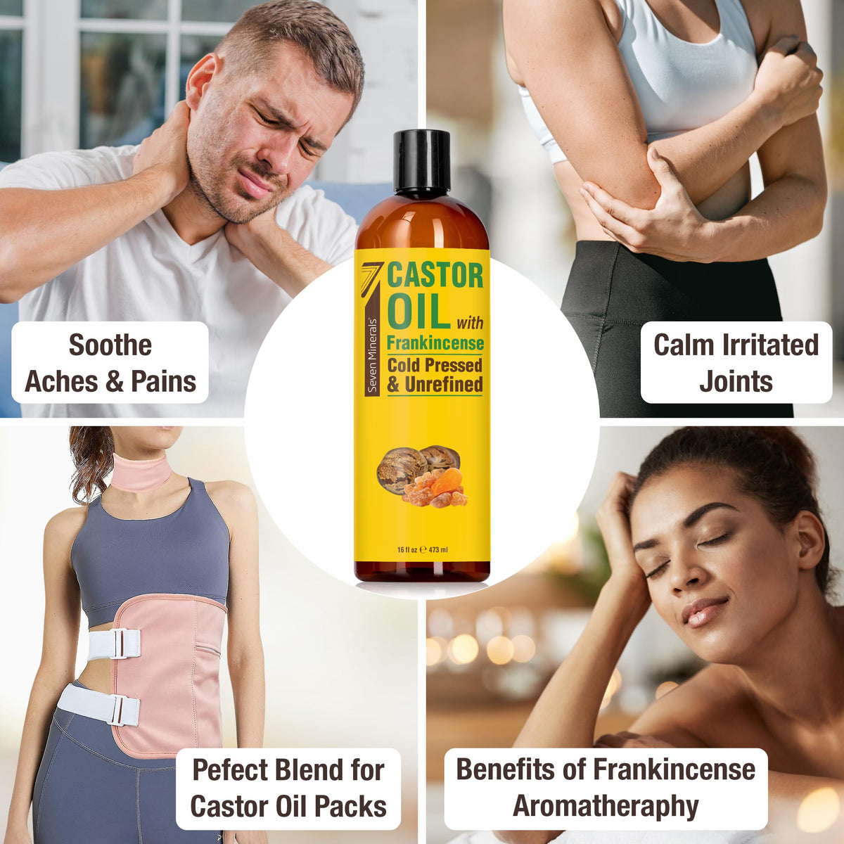 Seven Minerals lifestyle massage application on arms promoting soothing comfort
