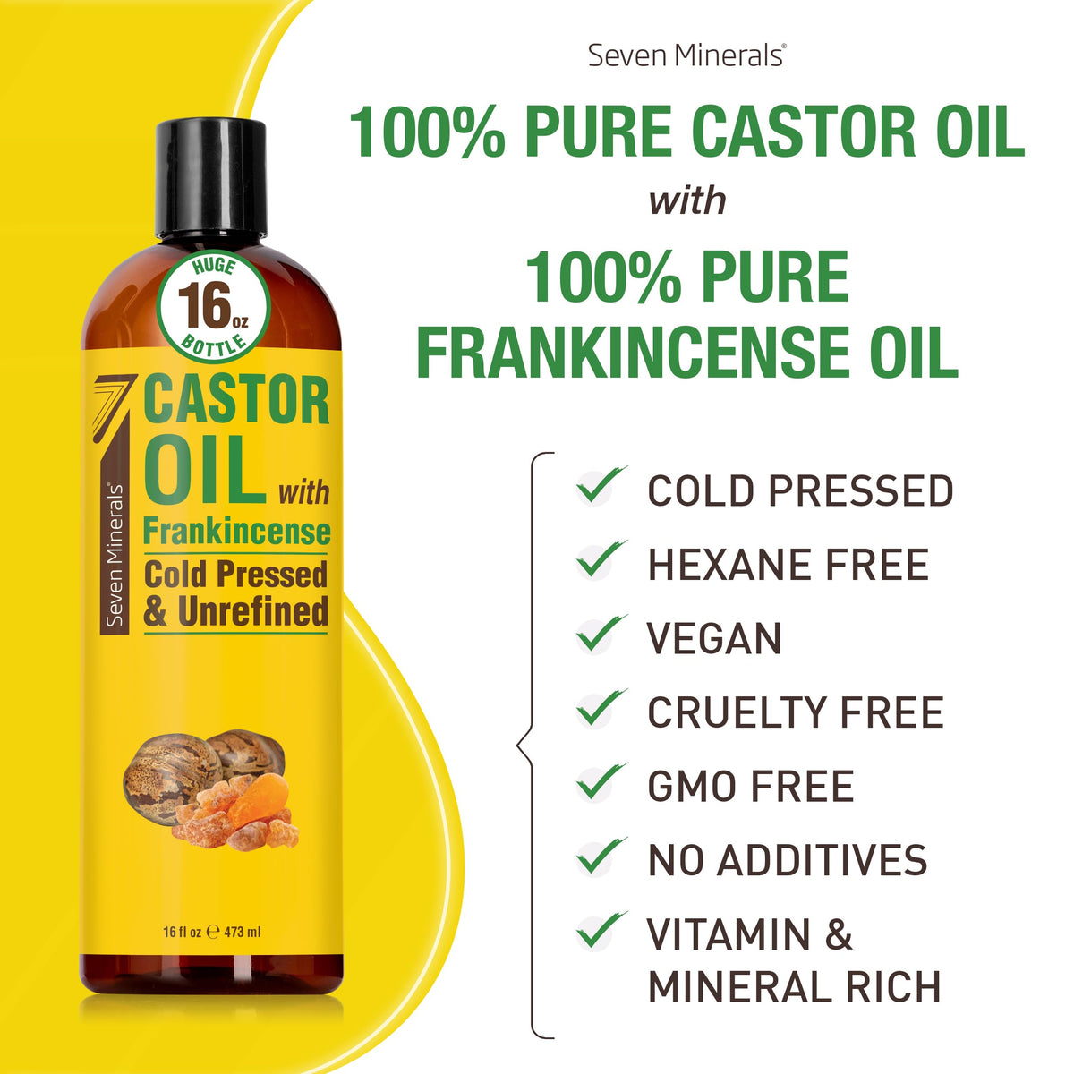 Seven Minerals oil pour detail showing rich texture for easy absorption benefit