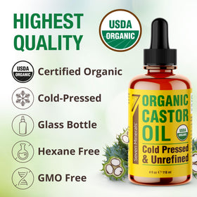 Seven Minerals castor oil texture close-up highlighting rich, nutrient-packed finish