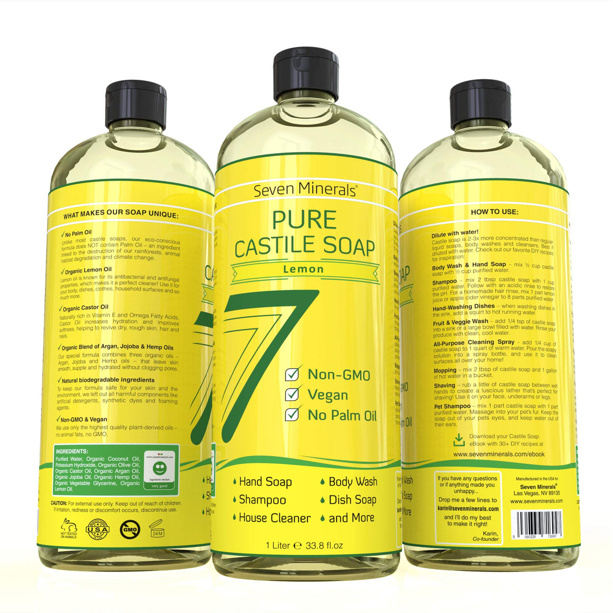 Seven Minerals pouring into foamer dispenser for controlled dilution and cost savings