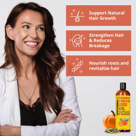 Seven Minerals oil applied to scalp illustrating soothing hydration