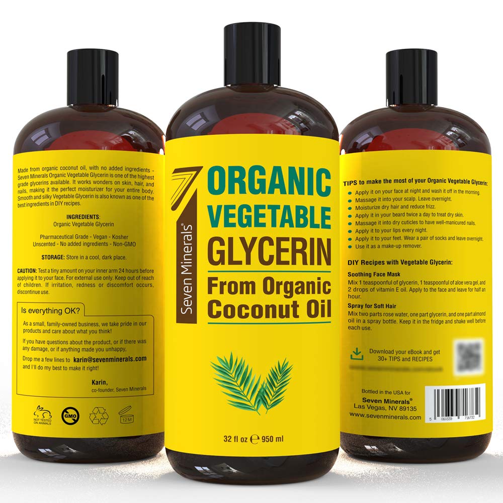 Seven Minerals bottle next to common household items illustrating 32 fl oz size benefit