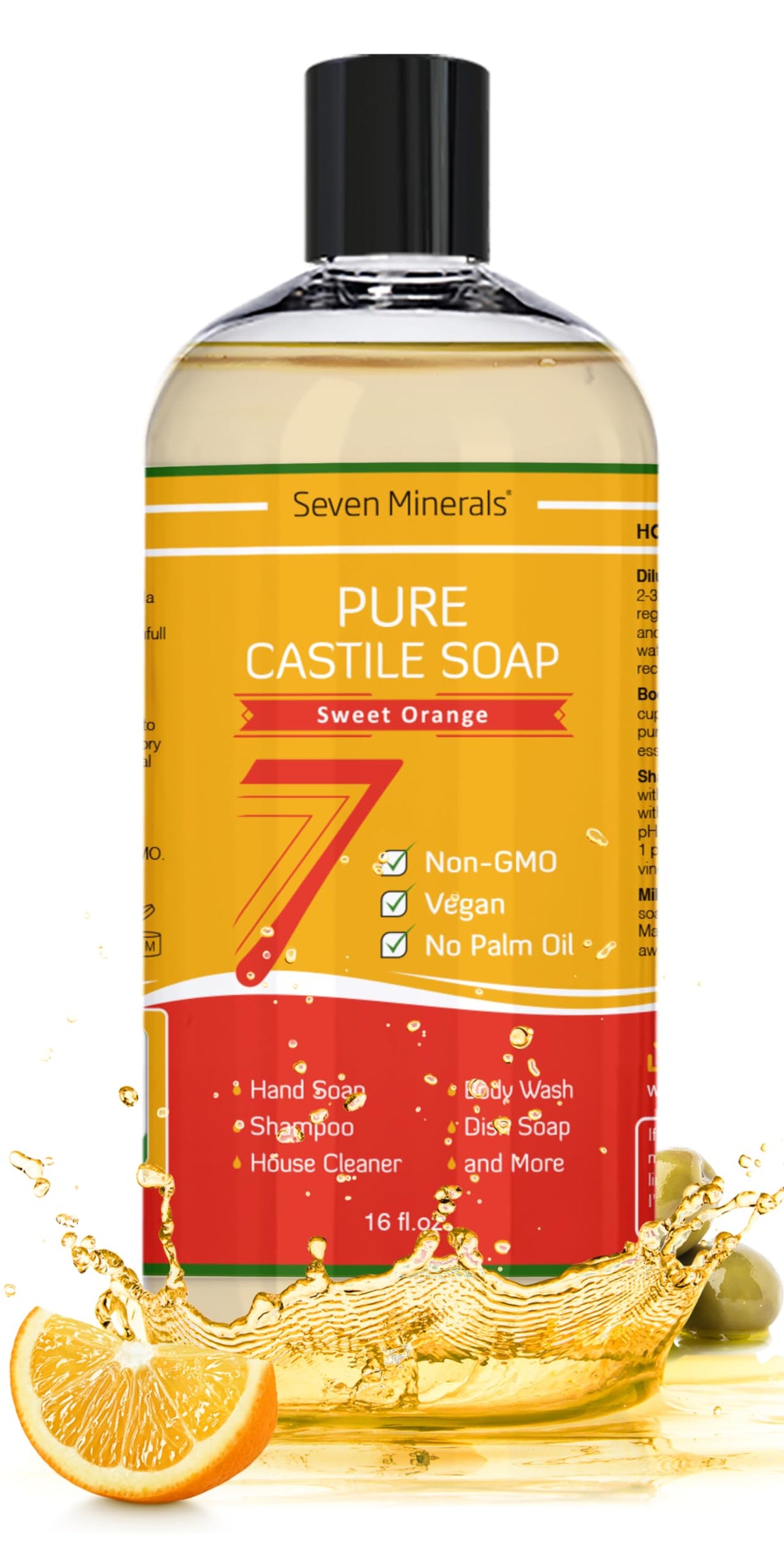 Seven Minerals closeup ingredient label highlighting organic oils and transparency benefits