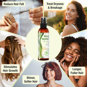 Seven Minerals texture pour showing fermented rice water clarity and nutrient-rich consistency