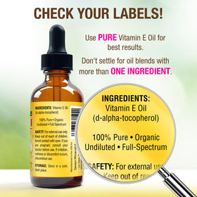 Seven Minerals label close-up on amber bottle highlighting organic ingredient