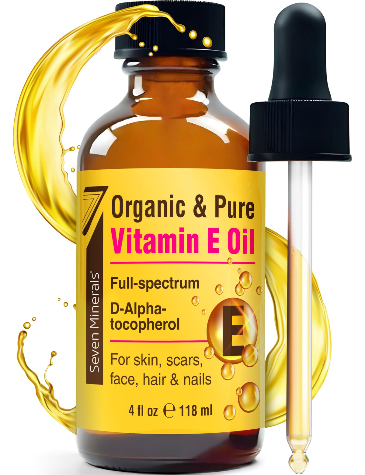 Seven Minerals oil next to moisturizer showing how to mix for hydration