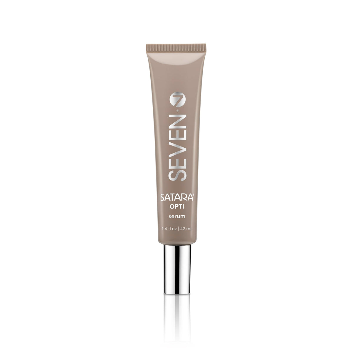 SEVEN Satara Opti serum front packaging showing bottle and label for quick ID and benefit