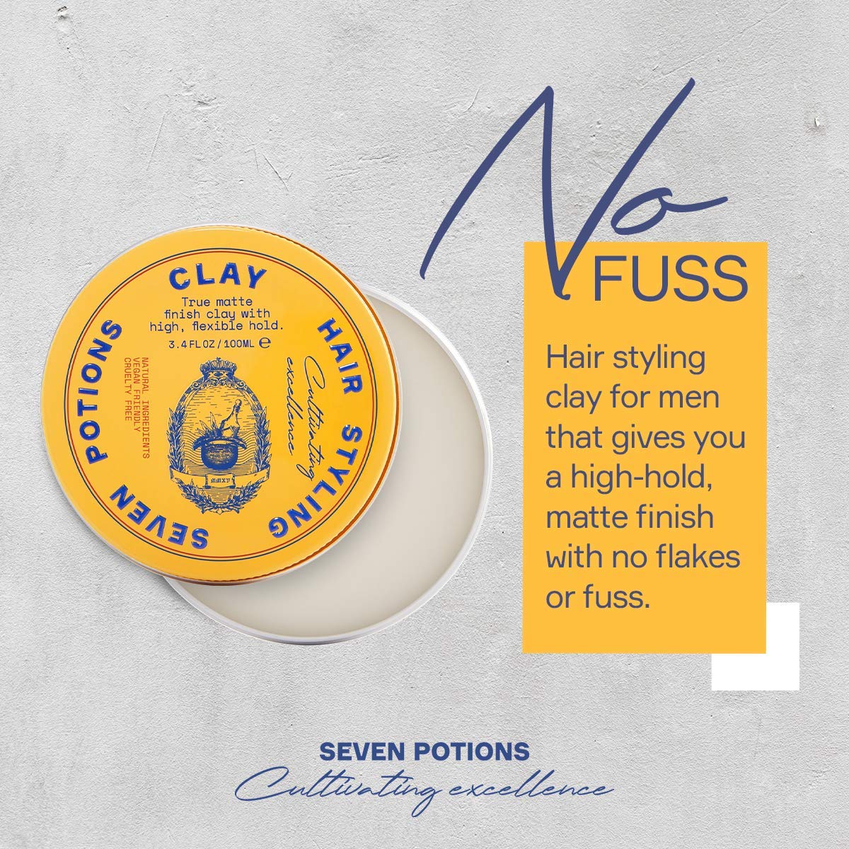 SEVEN POTIONS clay being scooped between hands for easy application