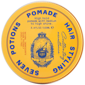 SEVEN POTIONS front jar view showing label and compact design for easy storage