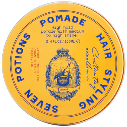 SEVEN POTIONS front jar view showing label and compact design for easy storage
