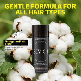 SEVICH man applying fibers for confidence and thicker appearance