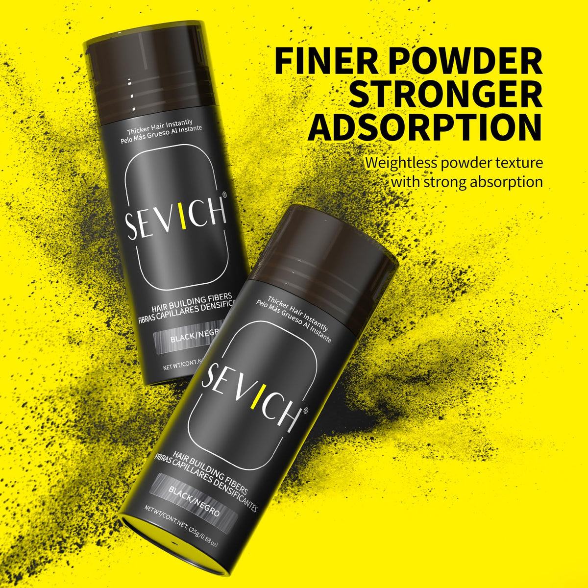 SEVICH close-up keratin fiber texture, blends naturally with hair