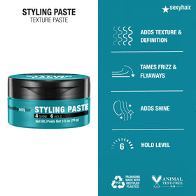 SexyHair styling paste applied to short hair delivering separation and control
