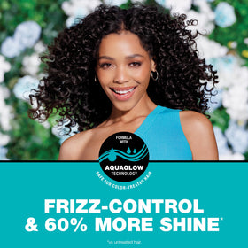 SexyHair AquaGlow Technology ingredient close-up highlighting shine boost