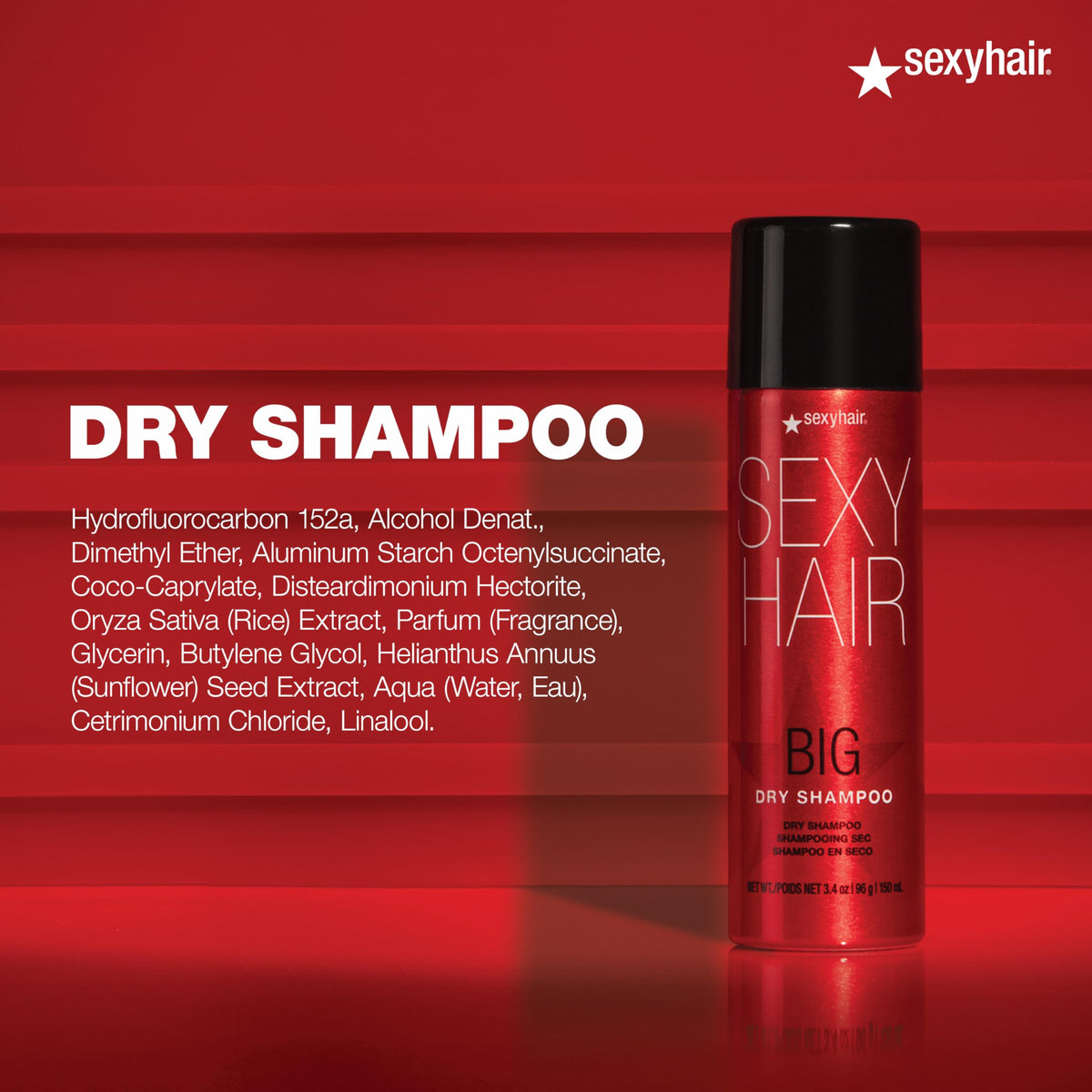 SexyHair spray on hair texture adds volume and absorbs oil