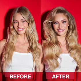 SexyHair in-use root lift demonstration showing instant volume and natural-looking separation