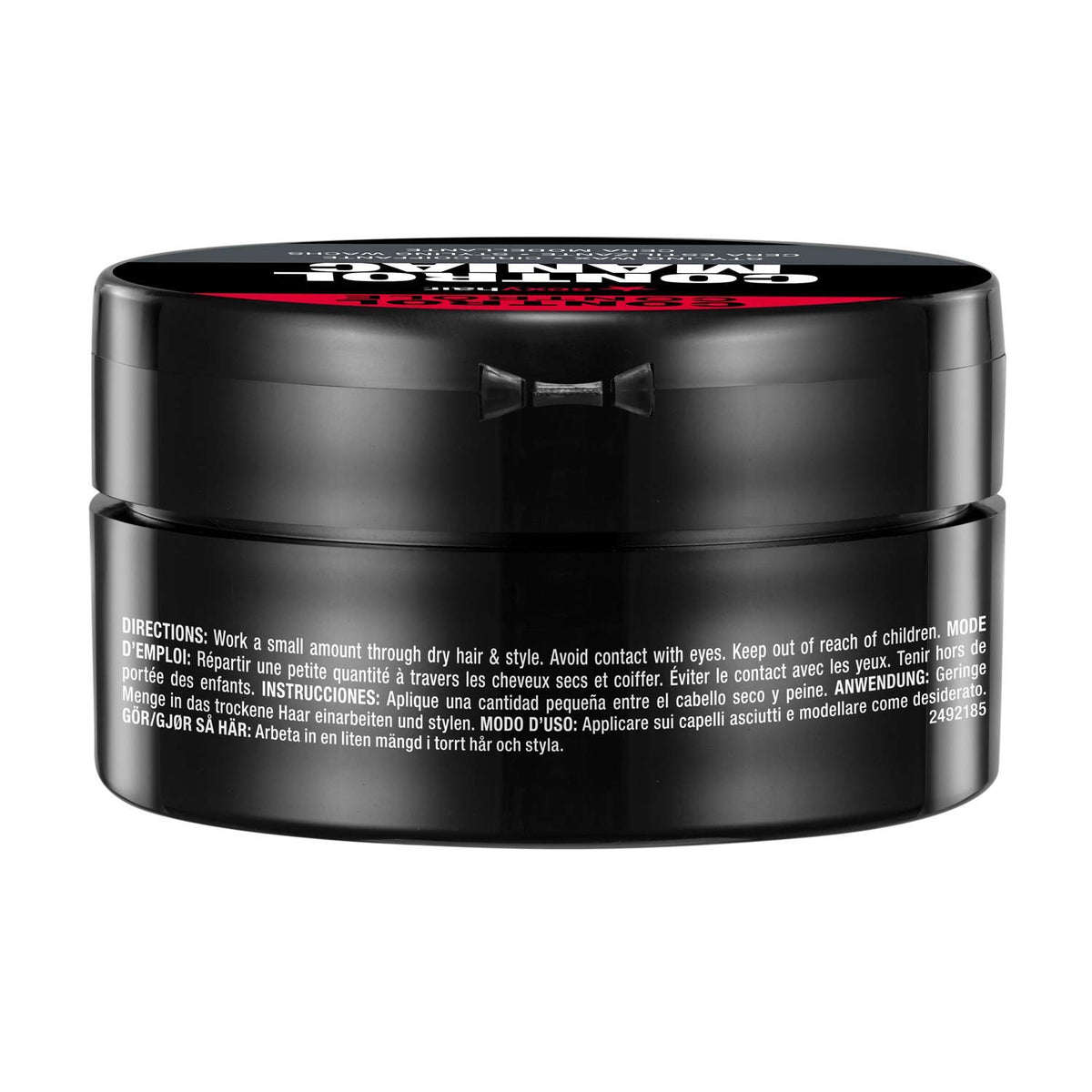 SexyHair applying wax from palm to hair for precise control benefit