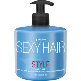 SexyHair Hard Up front packaging showing bottle and branding, conveys strong hold