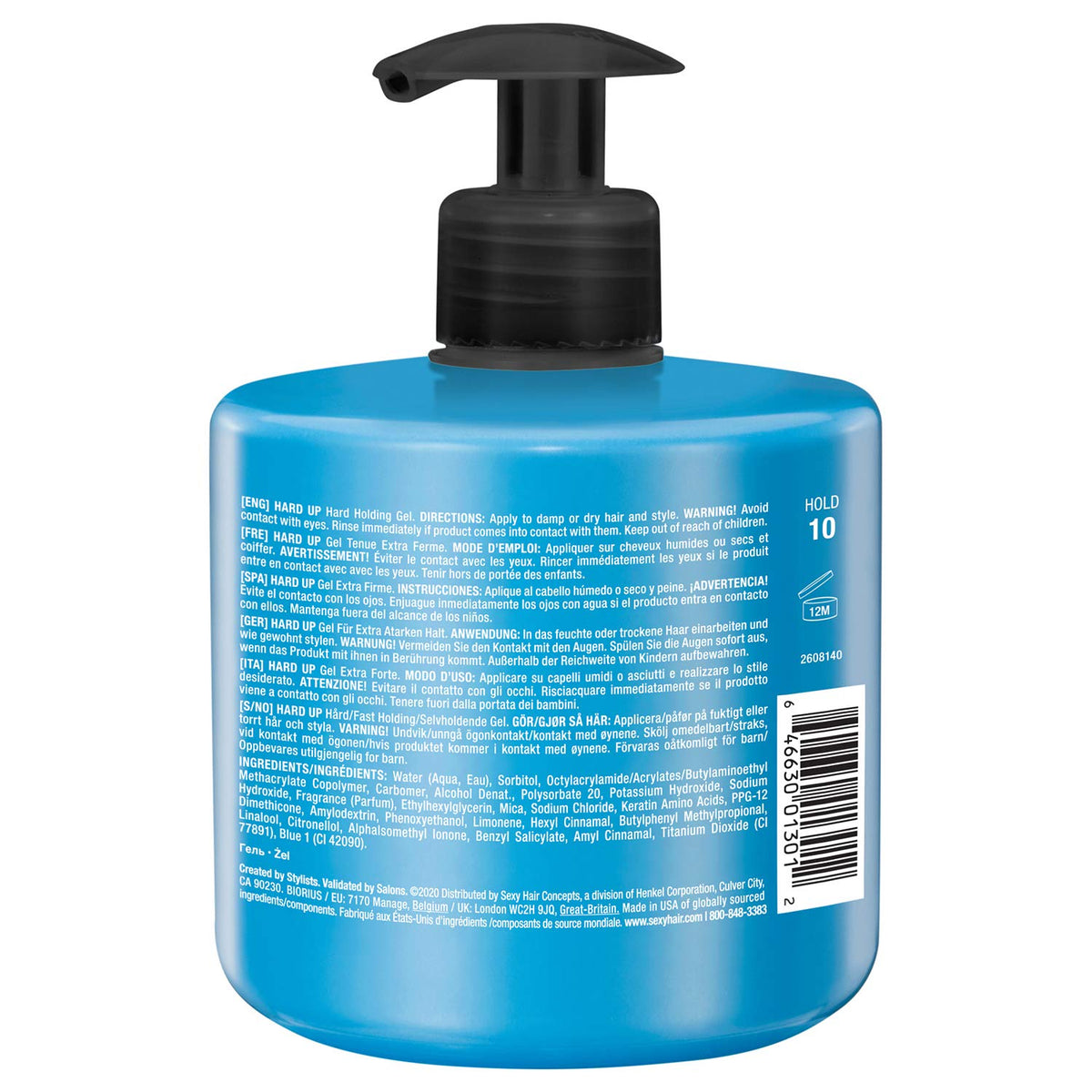 SexyHair Hard Up gel texture on fingertip, shows clear-drying smooth consistency