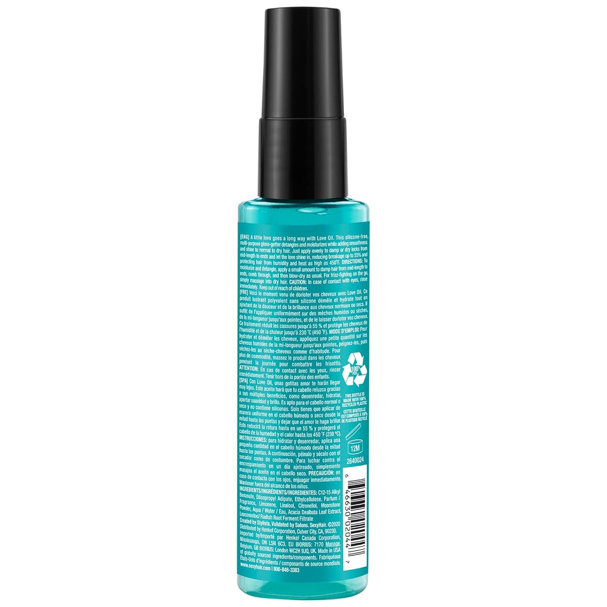 SexyHair Healthy Love Oil with mimosa flower image showing natural extract benefit