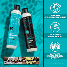 SexyHair creamy texture close-up showing moisturizing, non-greasy feel