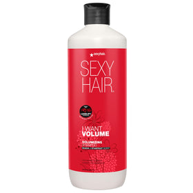 SexyHair front bottle view highlighting size and volumizing benefit