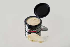 SexyHair matte clay open jar texture close-up displays workable consistency benefit