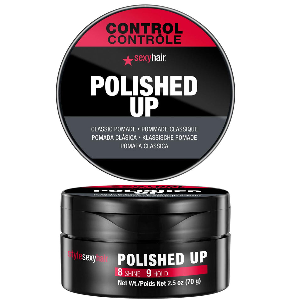 SexyHair Polished Up Pomade front packaging showing product label and jar