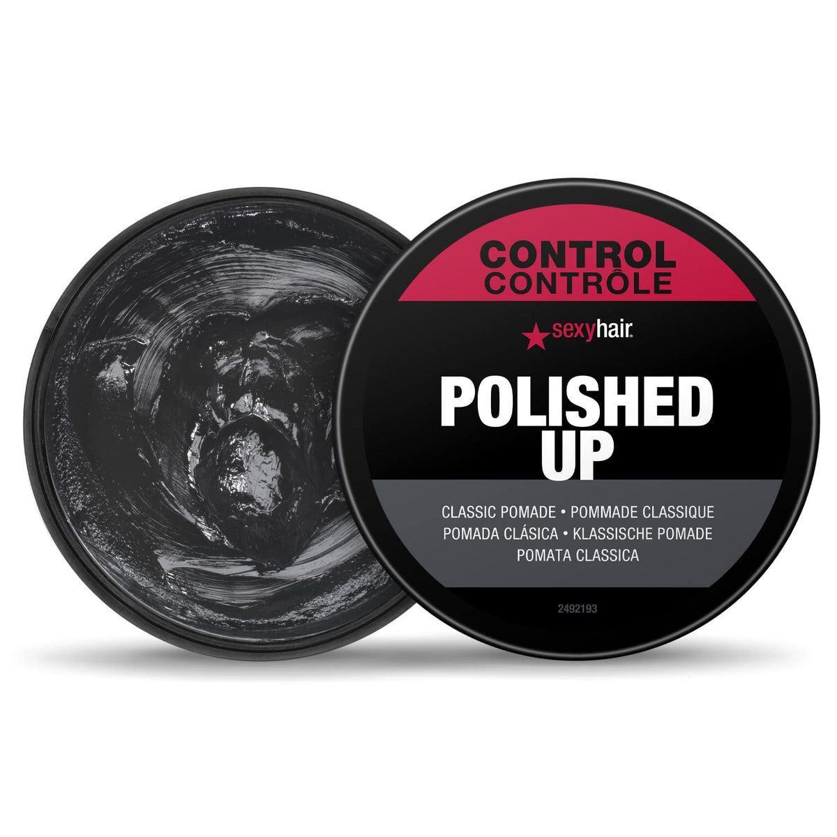 SexyHair Polished Up Pomade open jar texture highlighting creamy sheen
