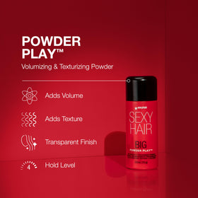 SexyHair in-use at roots showing instant lift and natural volume without residue