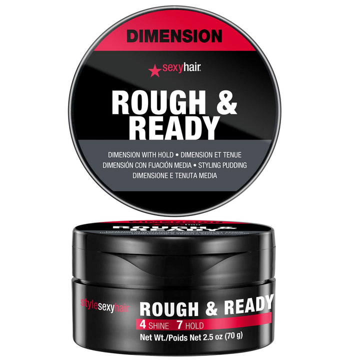SexyHair front packaging showing 2.5 oz putty with clear product benefit