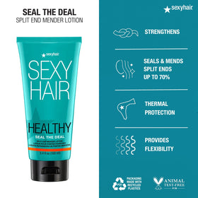 SexyHair lotion texture close-up on fingers, lightweight absorption and smoothing