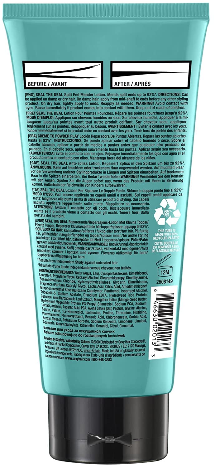 SexyHair pump dispensing lotion onto hand, quick application and controlled amount