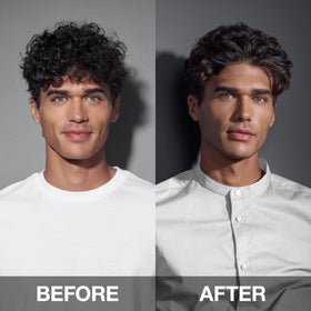 SexyHair before and after hair photo showing fuller, tousled natural finish