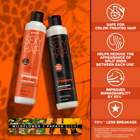 SexyHair label close-up displaying BondLock Technology and color-safe claim
