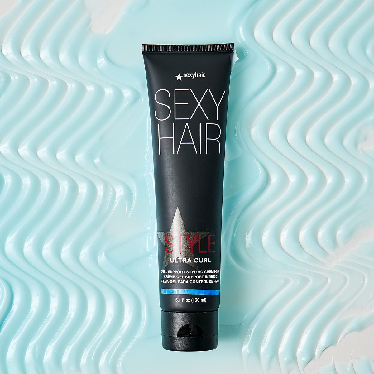 SexyHair Ultra Curl texture close-up displaying creamy-gel consistency for even curl definition