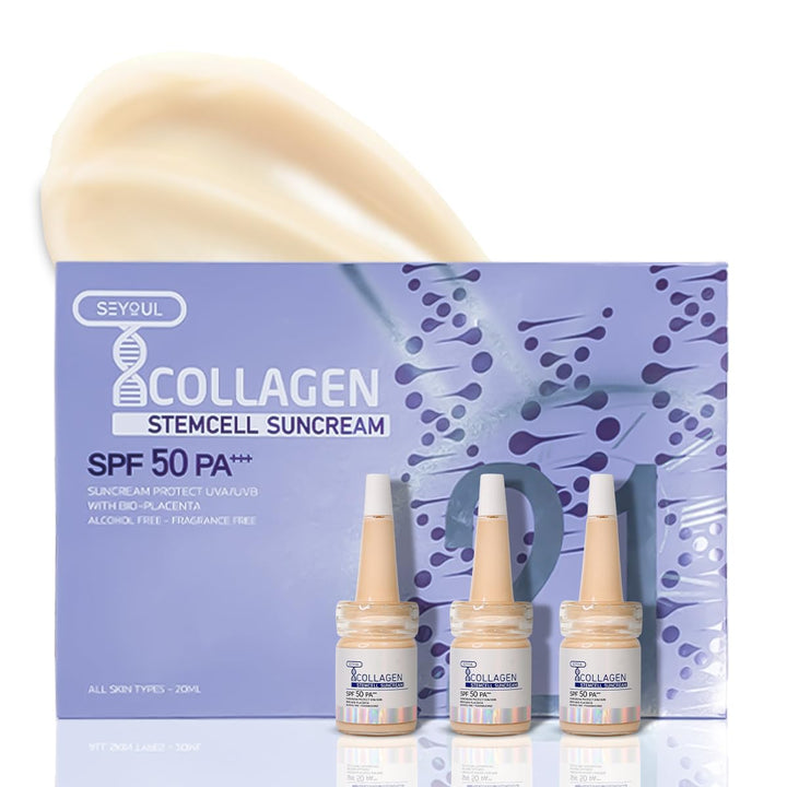 SEYOUL front packaging showing SPF50+ and serum benefits