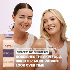 SEYOUL ampoule next to coin to show compact size and travel-friendly benefit