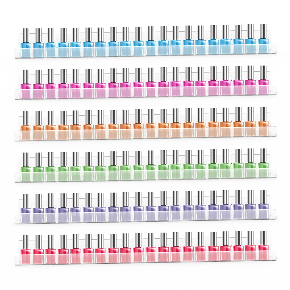 Sezanrpt salon wall with multiple shelves, professional display benefit