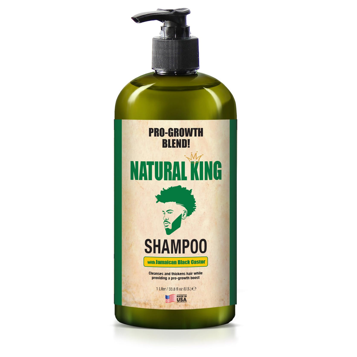 SFC Natural King front bottle showing label and size benefit thicker-looking hair
