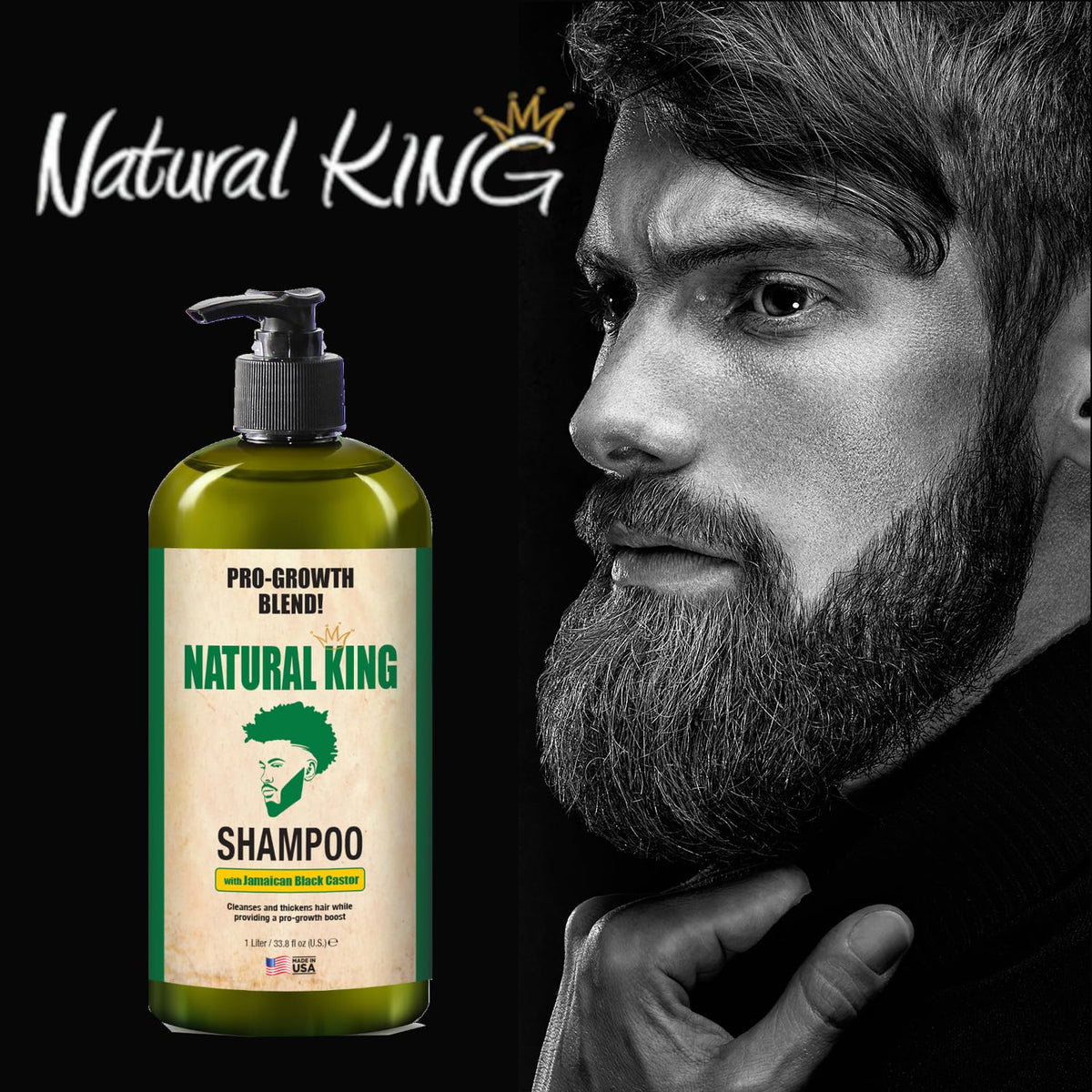 SFC Natural King bottle in shower scene demonstrating daily use convenience benefit