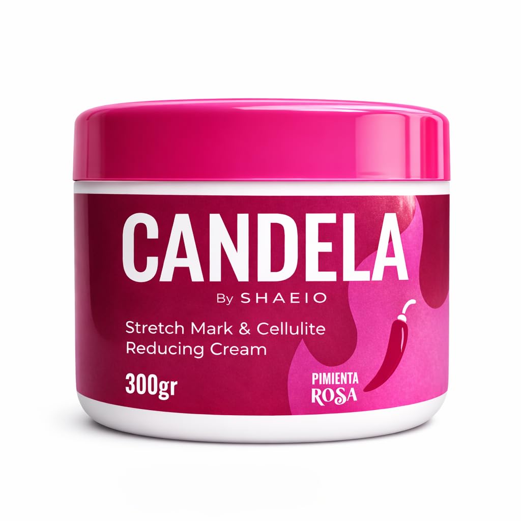SHAEIO CANDELA front packaging showing jar and label, highlights 300g size and benefits