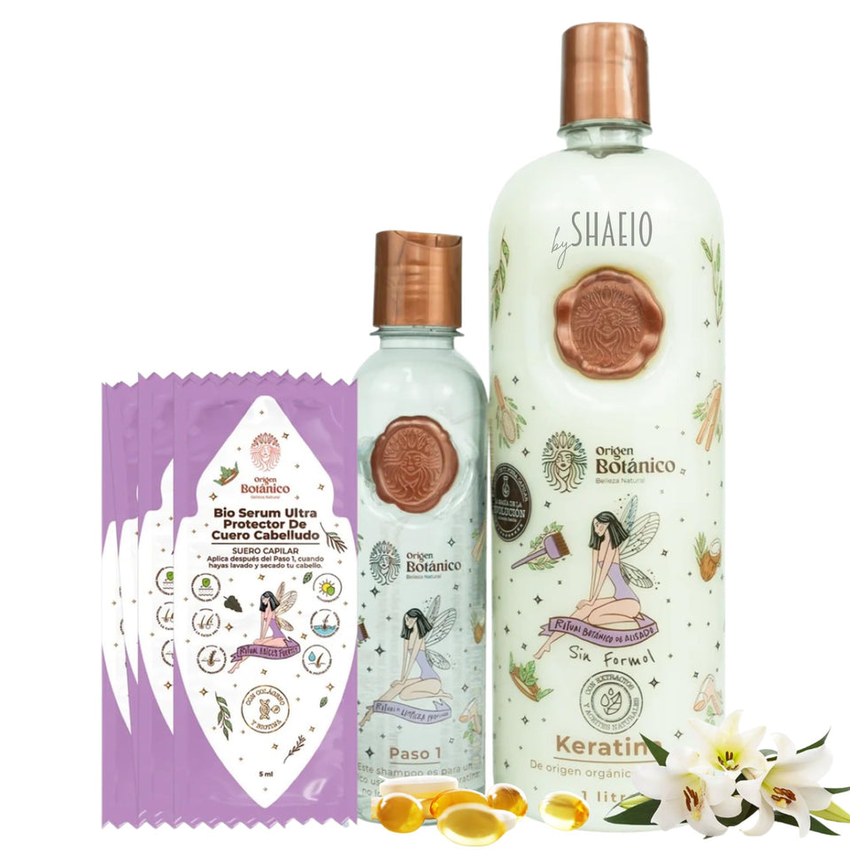 SHAEIO front packaging 1 L showing kit and professional-strength benefits